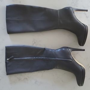 Nine West size 9 knee high grey heeled  boots